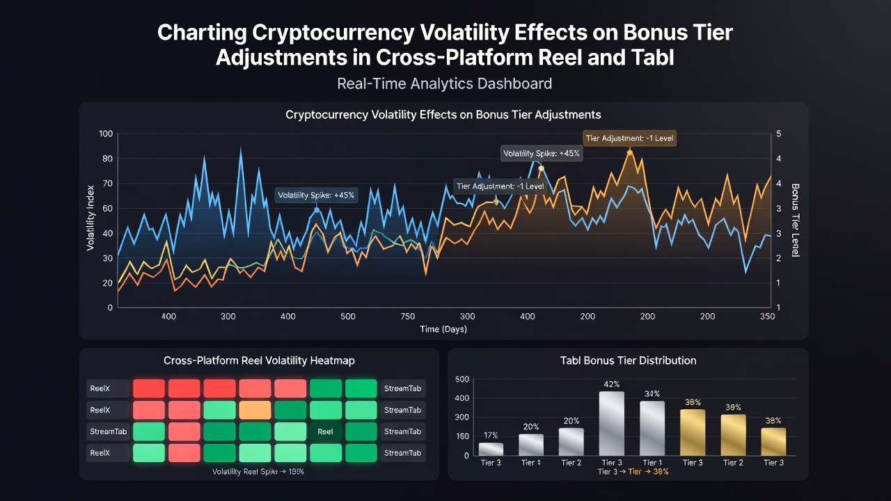 Screenshot of a mobile casino interface displaying adjusted bonus tiers during cryptocurrency market shifts
