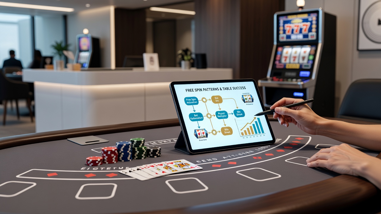 Player transitioning from slot free spins to live dealer table games on a portable device