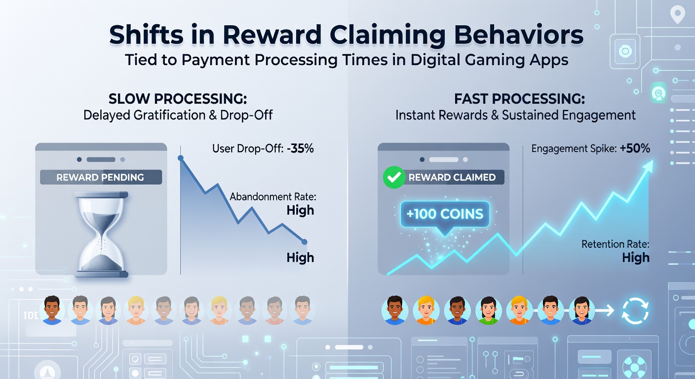 Analytics dashboard displaying reward claim frequency correlated with various payment processing durations